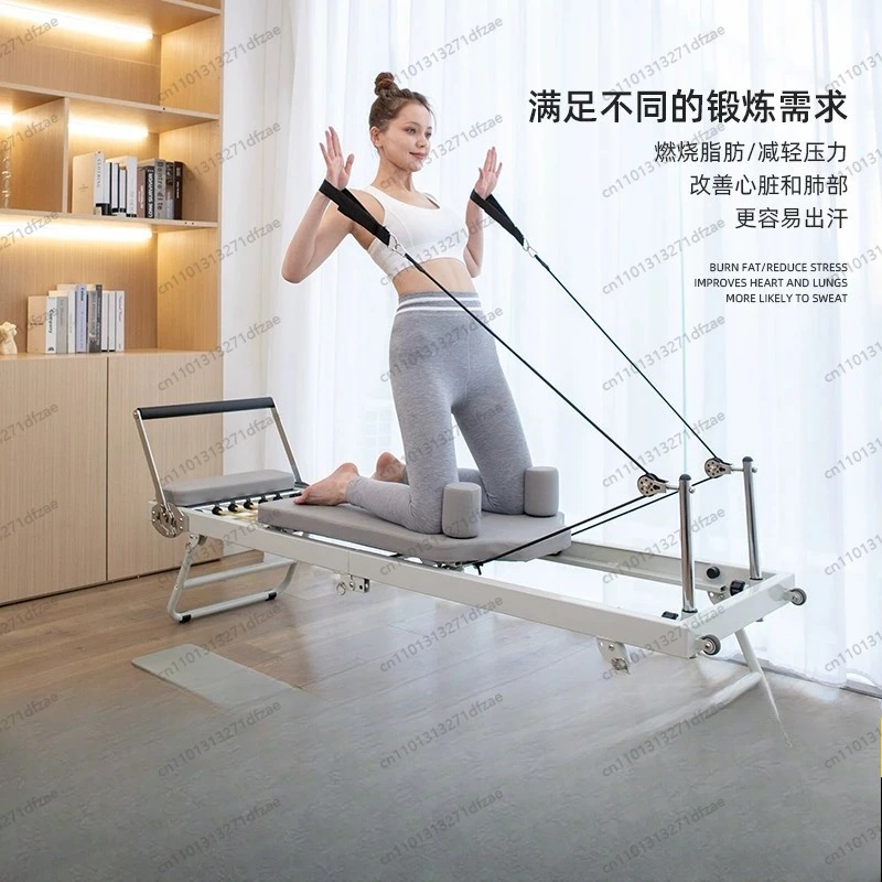 Yoga Fitness Pilates Reformer - ホームフィットネスピラティスリフォーマー器具、折りたたみ式大型コアヨガベッド（減量ワークアウト用）
