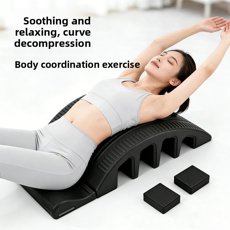 Yoga Fitness Trainer - ピラティスアップグレード版背骨矯正器、腰椎ストレッチ、腰椎エクササイズ、ヨガ器具、背筋トレーナー、フィットネス＆ボディビルディング