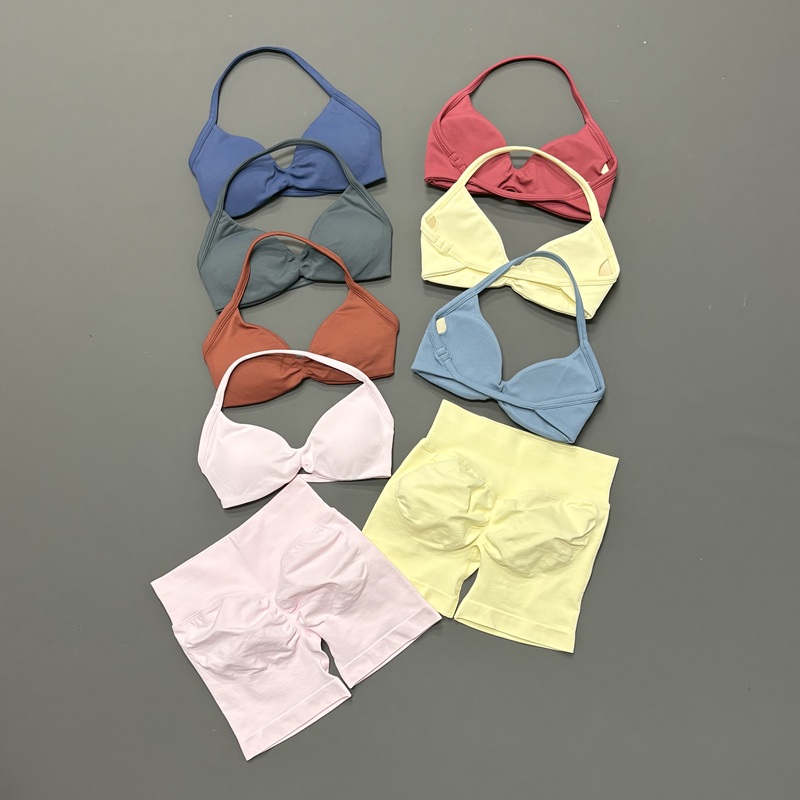 Yoga Fitness Kleidung - 2ピース HISTELLO スポーツセット レディース シームレス ヨガブラ