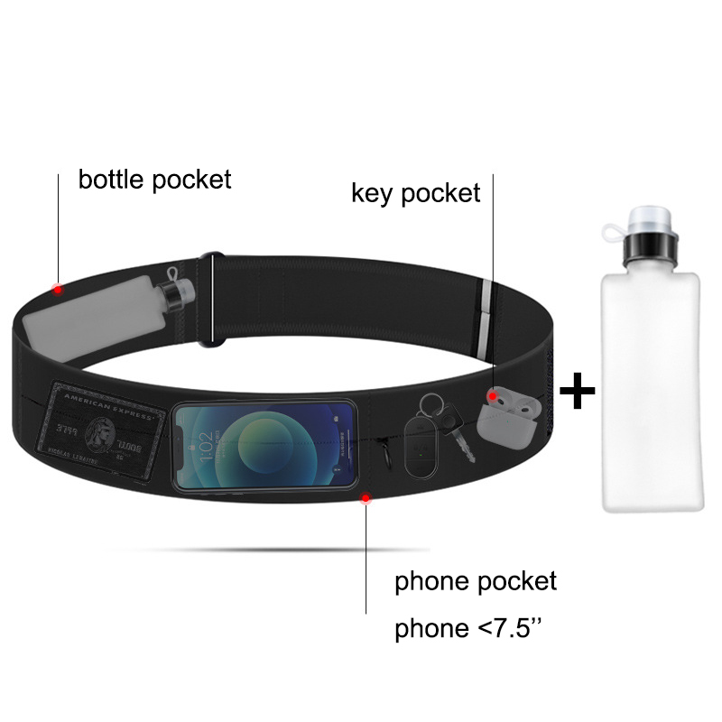 ランニングベルトウエストバッグウォーターボトル付き女性スポー - Weight Lifting Belt のレビューと価格