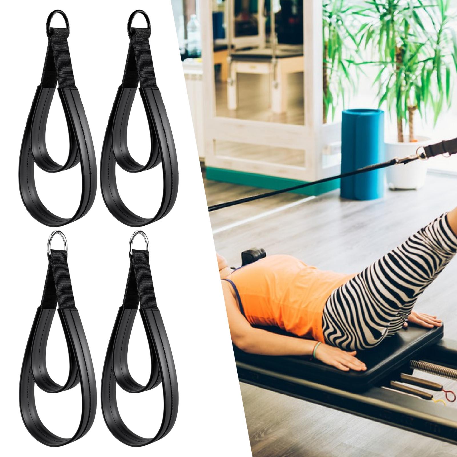 2x D リングストラップハンドル多機能ピラティスダブルルー - Yoga Fitness Pilates Reformer のレビューと価格