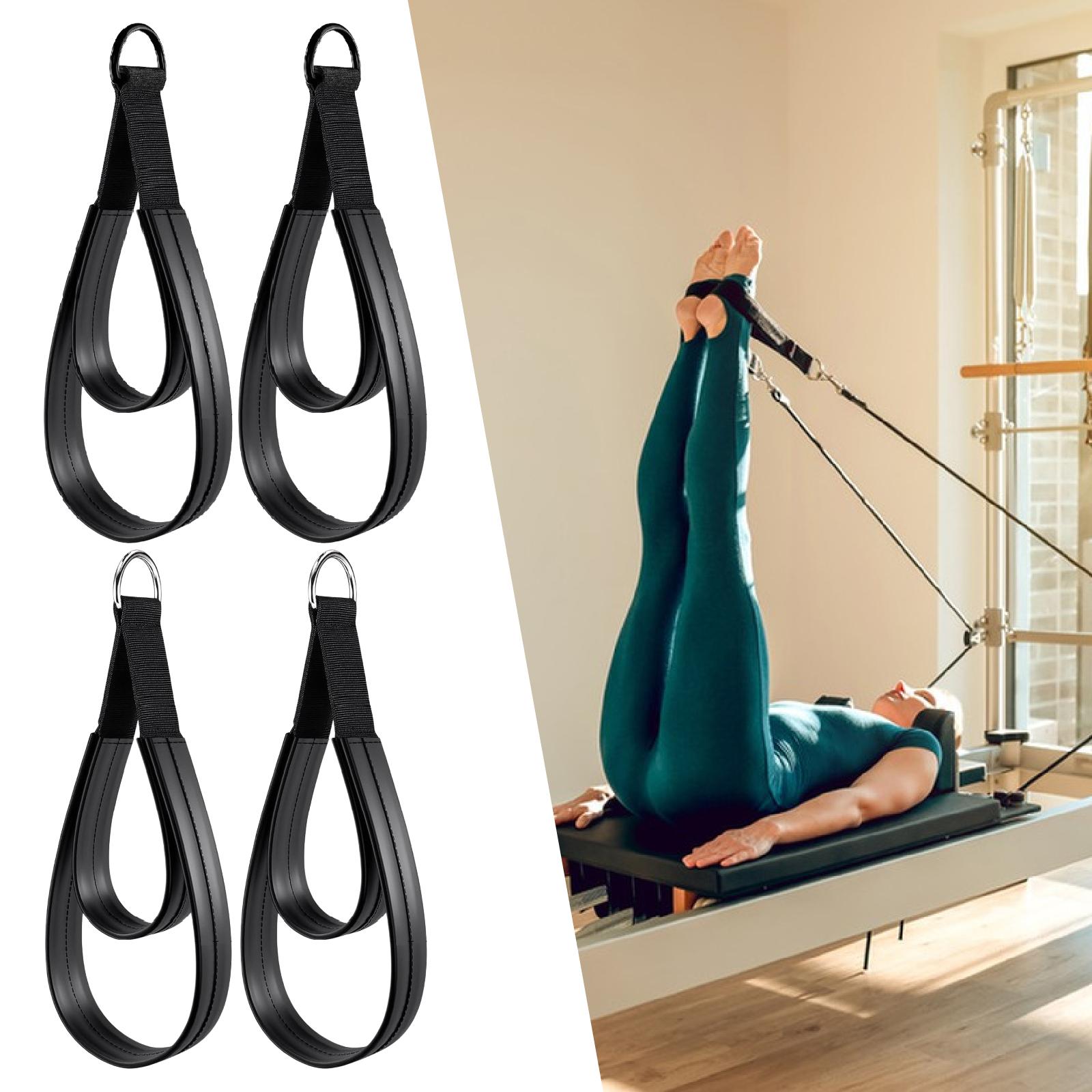 2x D リングストラップハンドル多機能ピラティスダブルルー - Yoga Fitness Pilates Reformer のレビューと価格