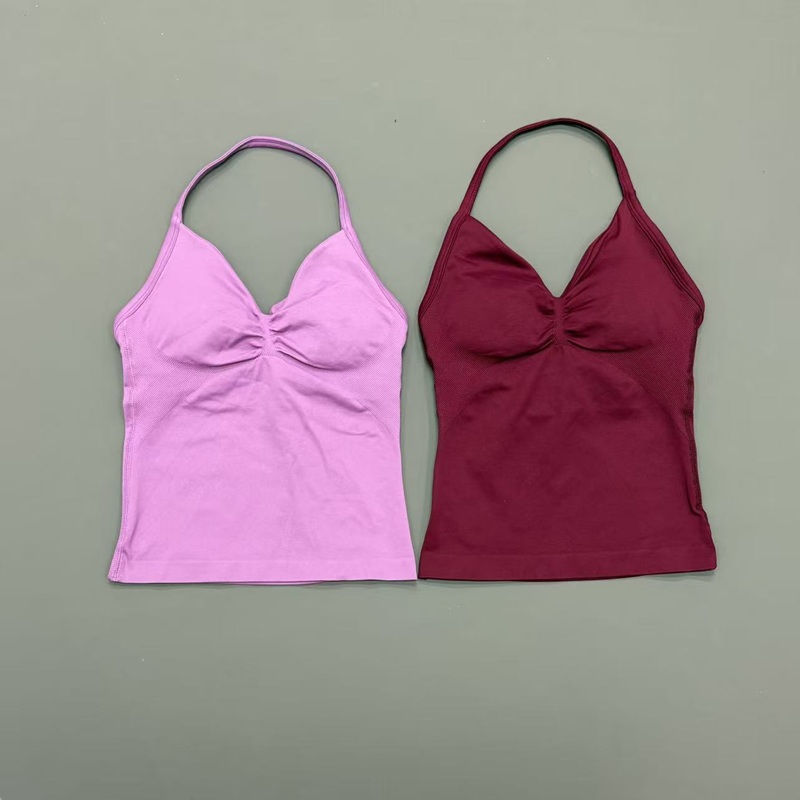 ジム女性用スポーツタンクトップ シームレス ホルターストラッ - Yoga Fitness Tapis のレビューと価格