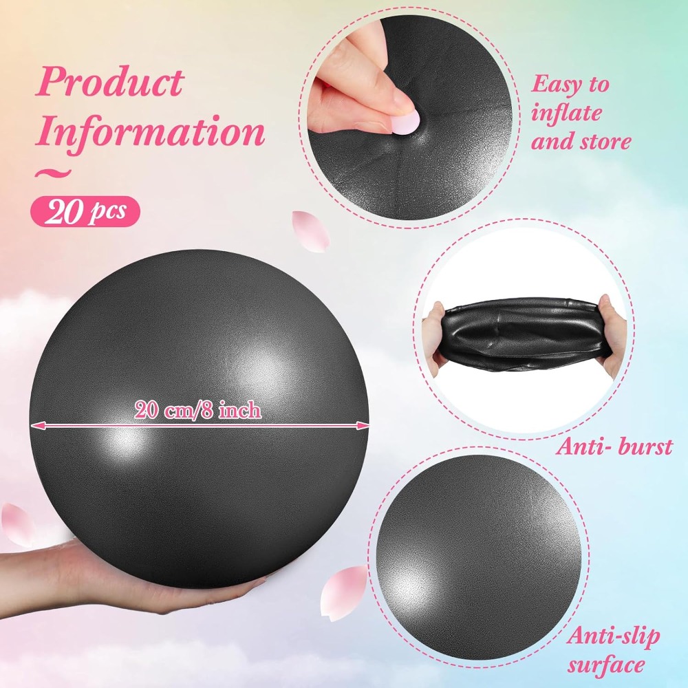 20個入り 9インチ ミニヨガボール バルク - 耐爆発・滑 - Yoga Fitness Class のレビューと価格