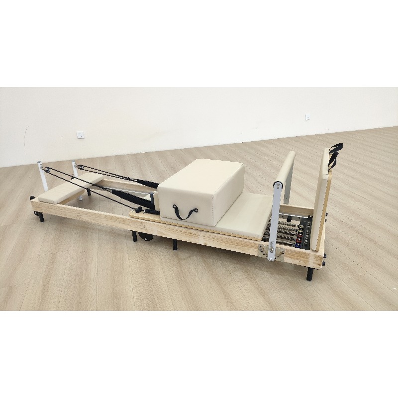 オーク材ヨガトレーニングホーム木製折りたたみベッドピラティス - Yoga Fitness Pilates Reformer のレビューと価格