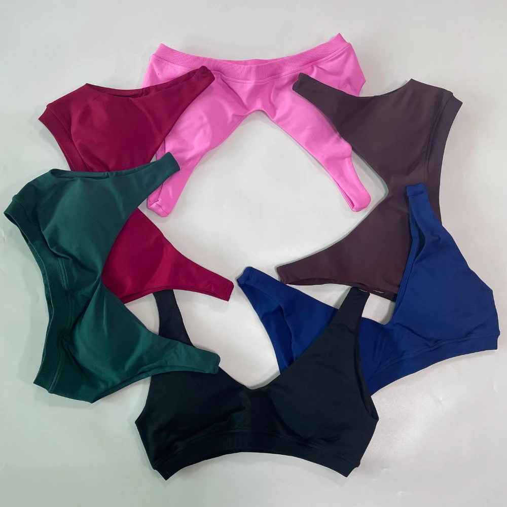 2ピースシームレスヨガセット レディース スクープバックレス - Yoga Fitness Kleidung のレビューと価格