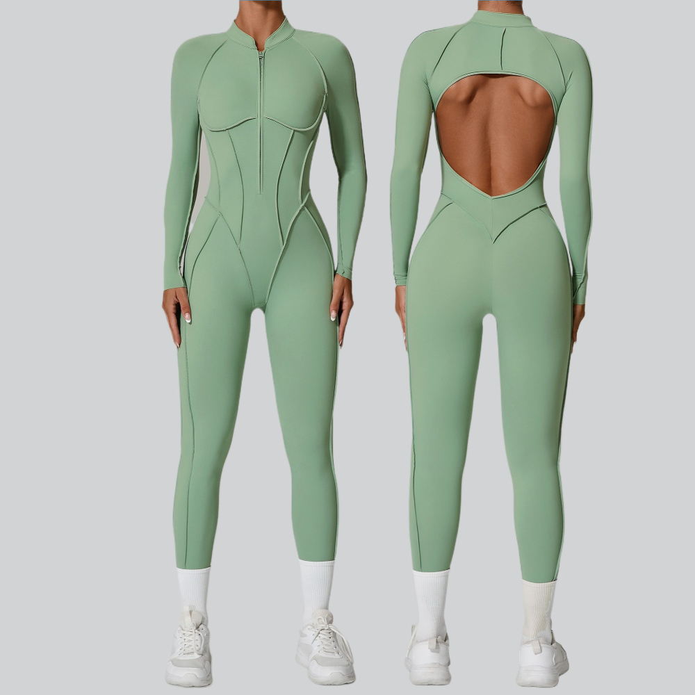女性用トラックスーツジムワークアウトスポーツ服衣装ジッパージ - Yoga Fitness Kleidung のレビューと価格