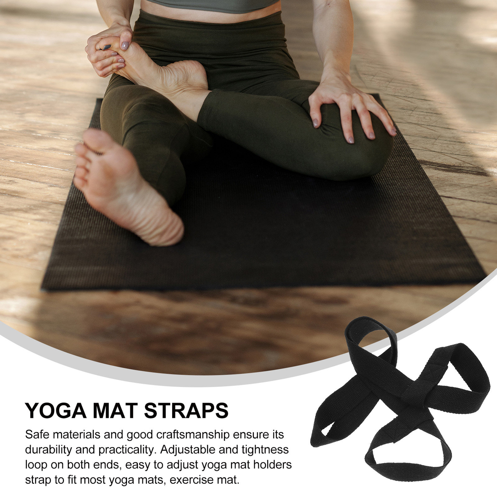 2 個のヨガマットスリングストラップ高耐久調節可能なキャリア - Yoga Fitness Class のレビューと価格