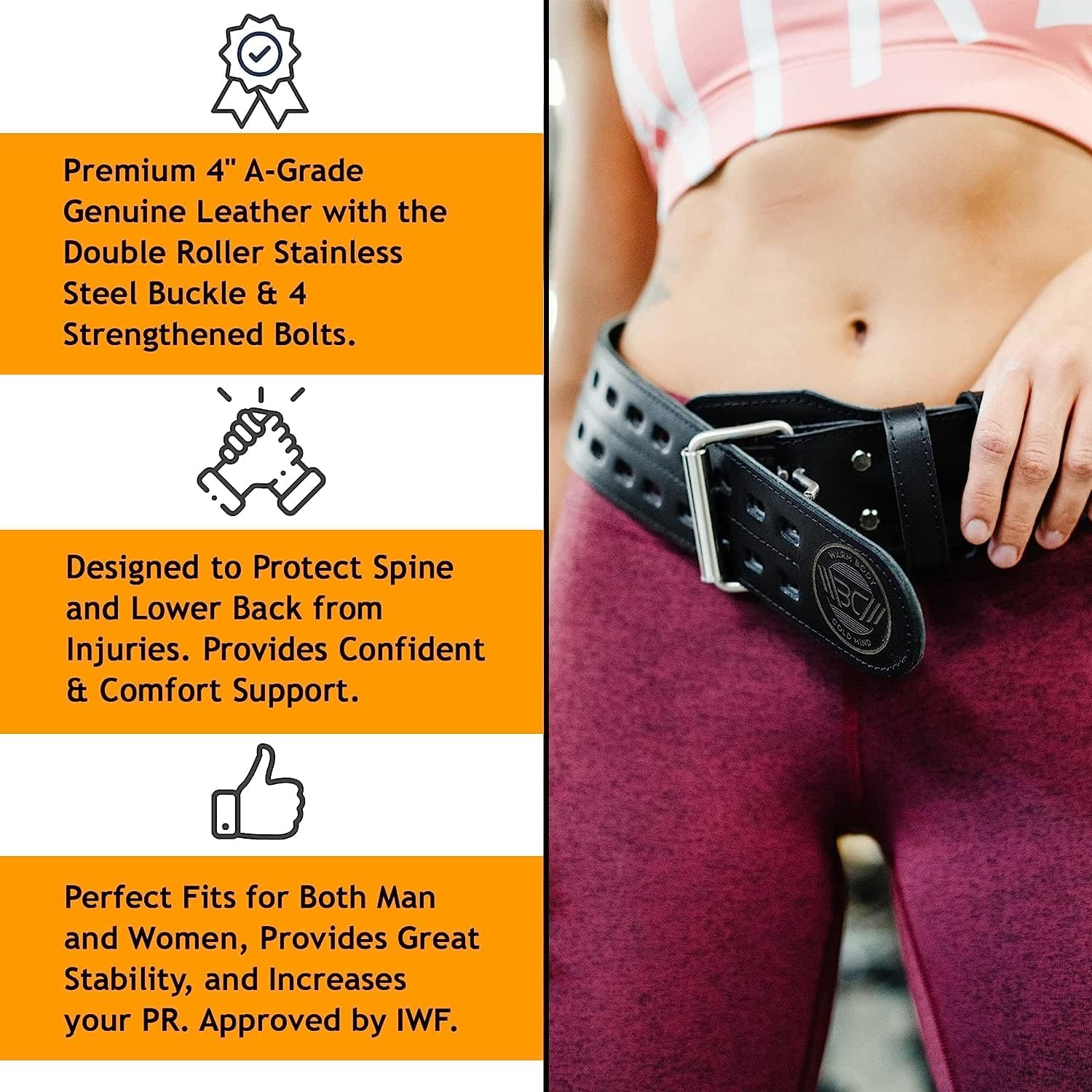 ジムでのトレーニング用レザーウェイトリフティングベルト、レザ - Weight Lifting Belt のレビューと価格