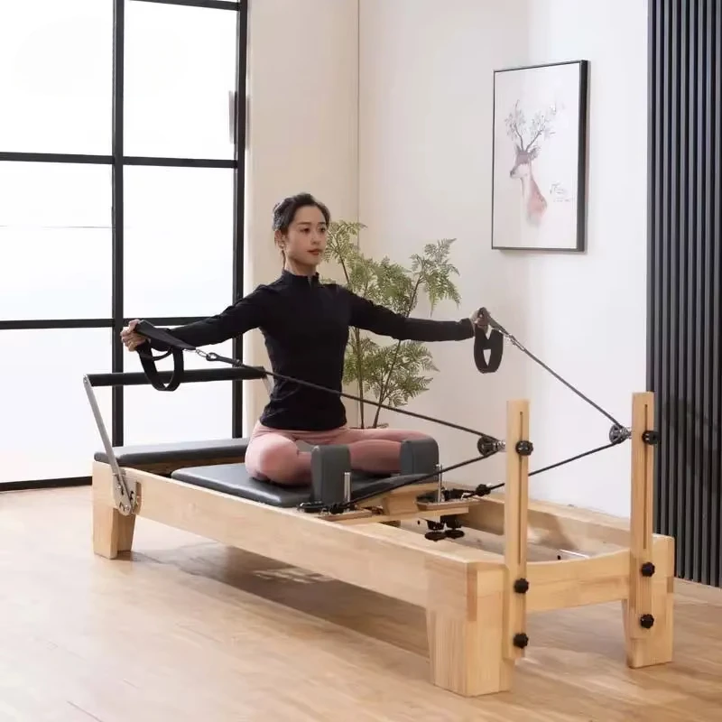 ホームジム プロ仕様 ヨガトレーニングベッド 木製器具 フィ - Yoga Fitness Pilates Reformer のレビューと価格
