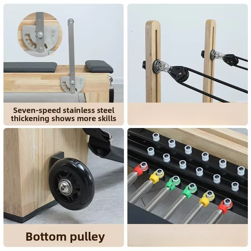 高品質メープル製ピラティスリフォーマーベッド ヨガフィットネ - Yoga Fitness Pilates Reformer のレビューと価格