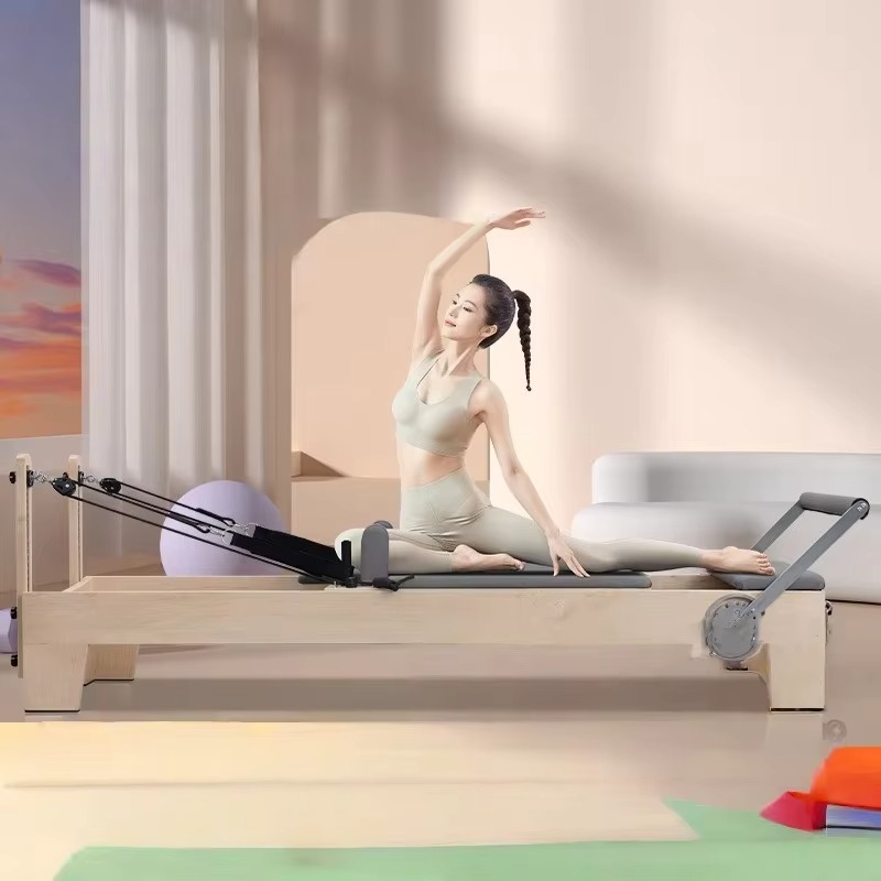 高品質メープル製ピラティスリフォーマーベッド ヨガフィットネ - Yoga Fitness Pilates Reformer のレビューと価格