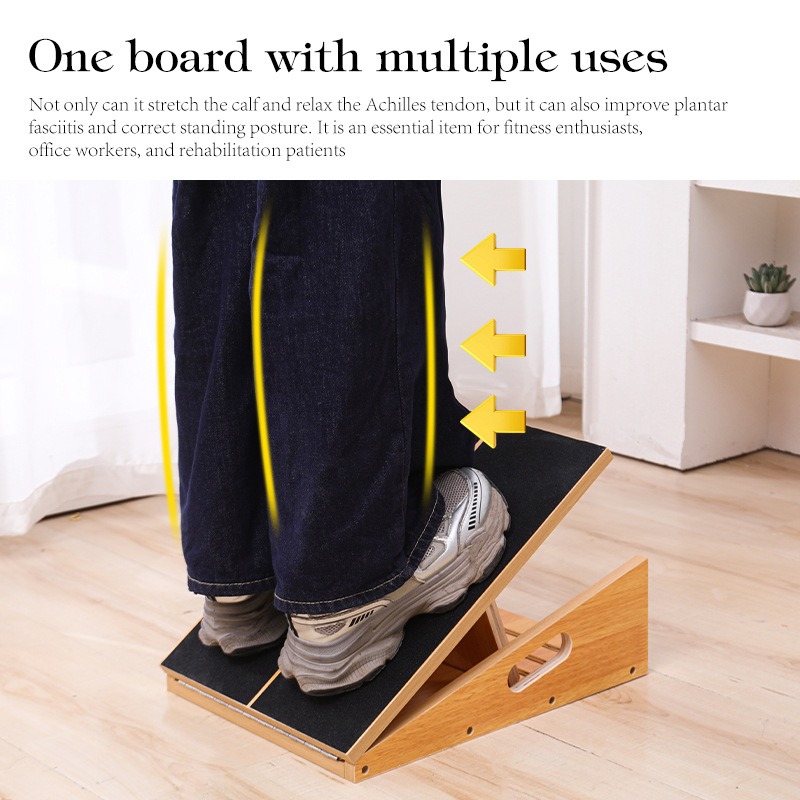 調整可能な木製バランスストレッチボード、筋肉緩和、足首リハビ - Yoga Fitness Trainer のレビューと価格