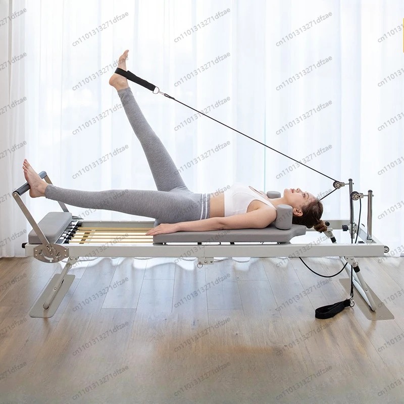 ホームフィットネスピラティスリフォーマー器具、折りたたみ式大 - Yoga Fitness Pilates Reformer のレビューと価格
