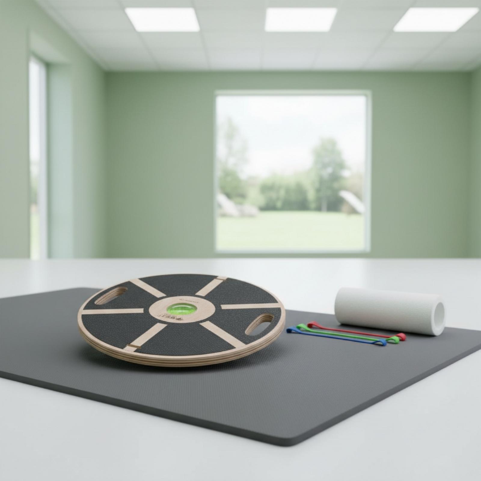 ホームフィットネス木製バランスボード ラウンドデザイン 多機 - Yoga Fitness Trainer のレビューと価格