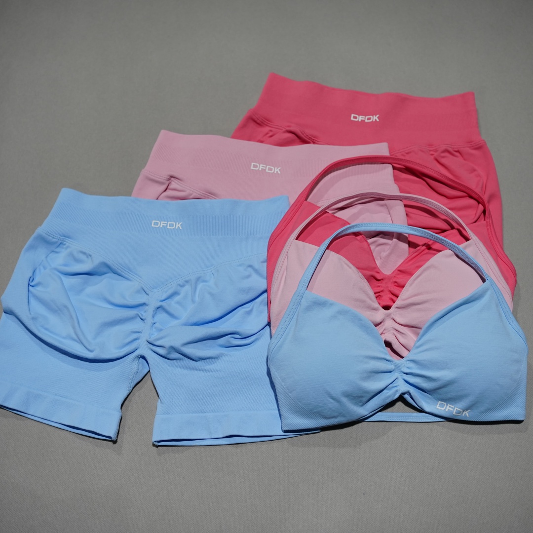 DFDK レディース シームレス 2ピース ジムセット レー - Yoga Fitness Kleidung のレビューと価格