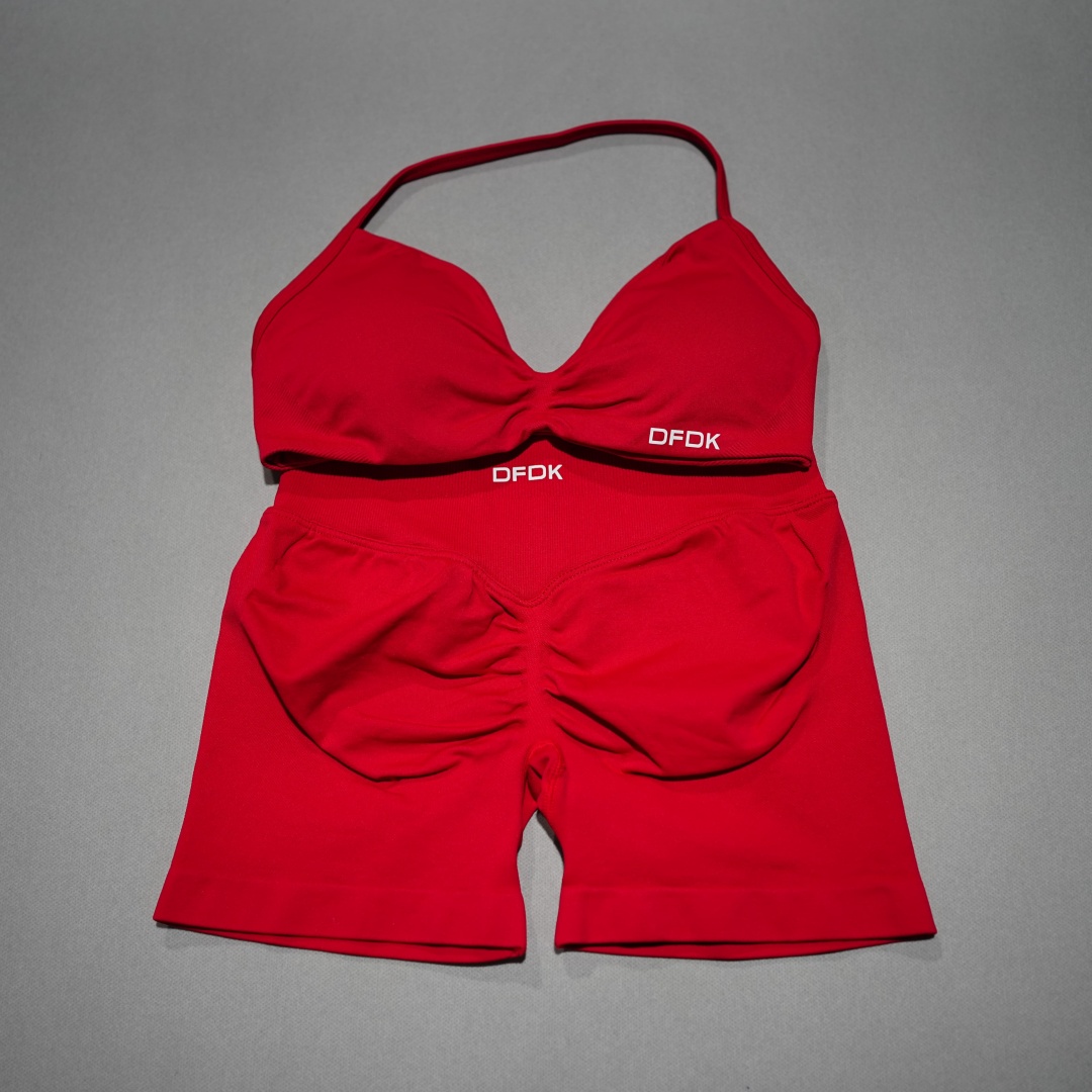 DFDK レディース シームレス 2ピース ジムセット レー - Yoga Fitness Kleidung のレビューと価格