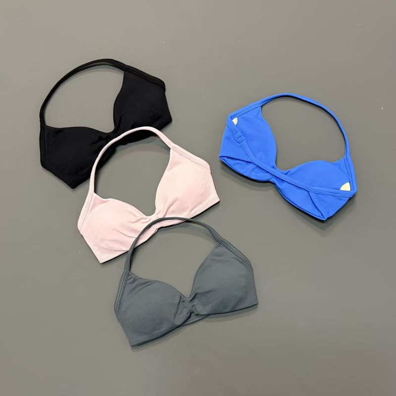 女性用ホルタースポーツブラ Vネックパッド入りヨガブラ 取り - Yoga Fitness Tapis のレビューと価格