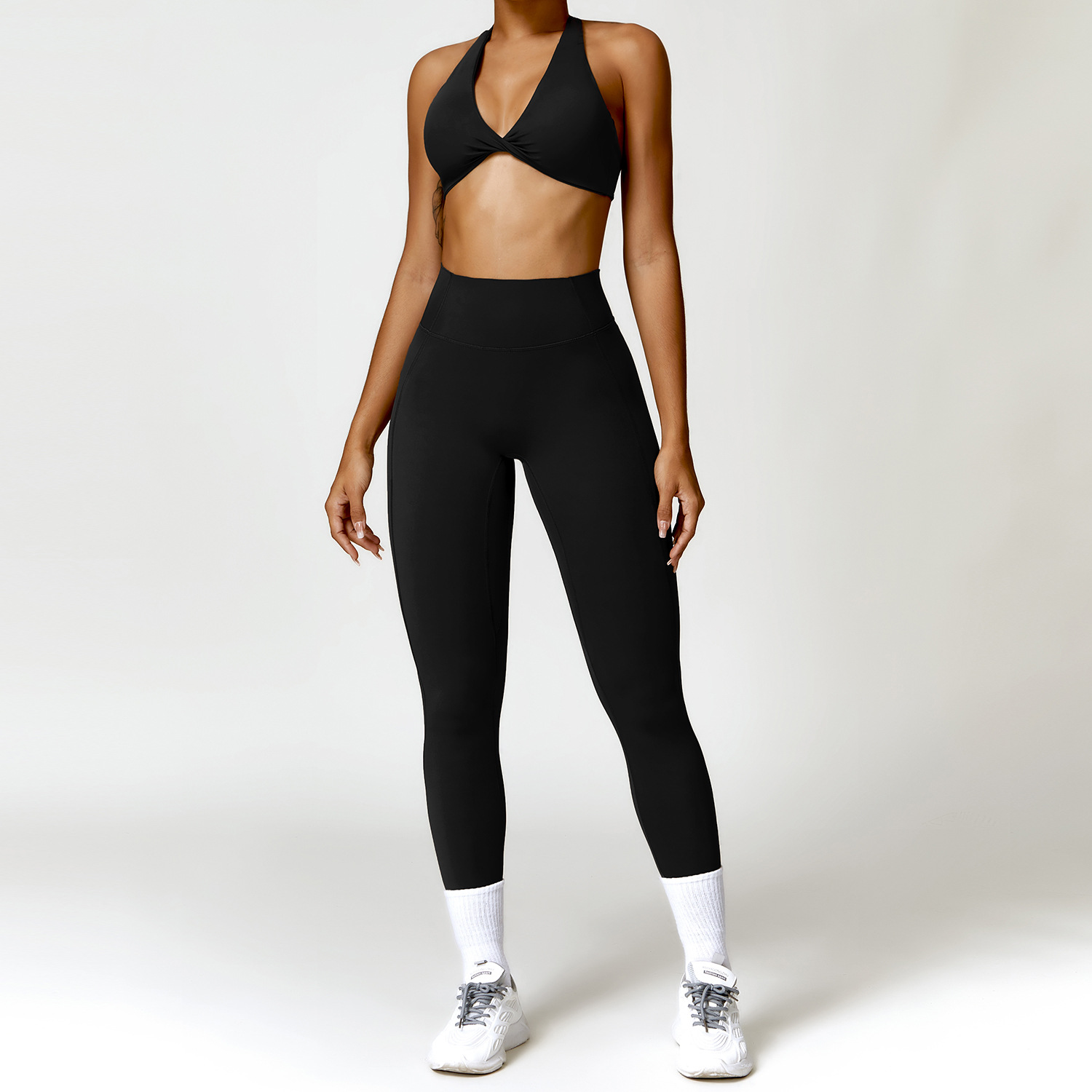 女性用ツーピースヨガセット,トレーニングセット,腕立て伏せト - Yoga Fitness Kleidung のレビューと価格