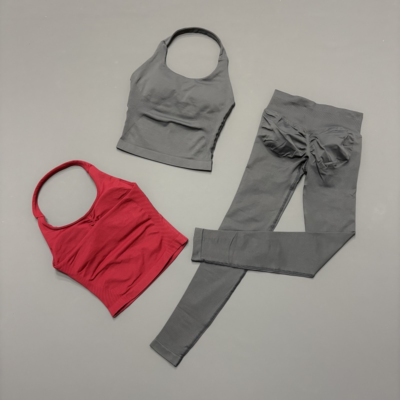 2ピース ホルターネック スポーツウェアセット レディース  - Yoga Fitness Kleidung のレビューと価格