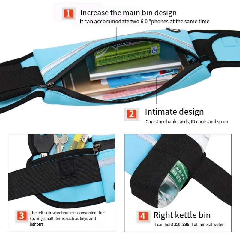 1pc ランニングバッグ女性ウエストバッグベルトバッグ男性ス - Weight Lifting Belt のレビューと価格